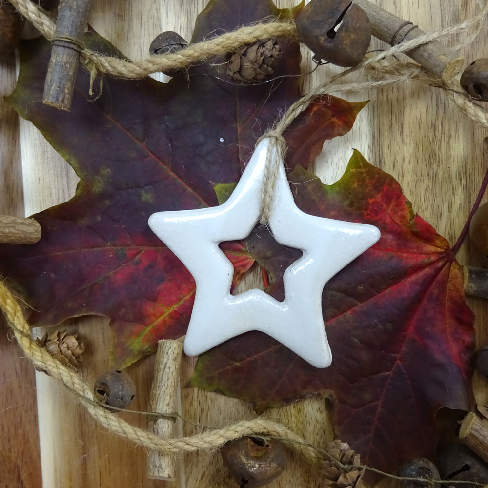 Ceramic Christmas decorations.