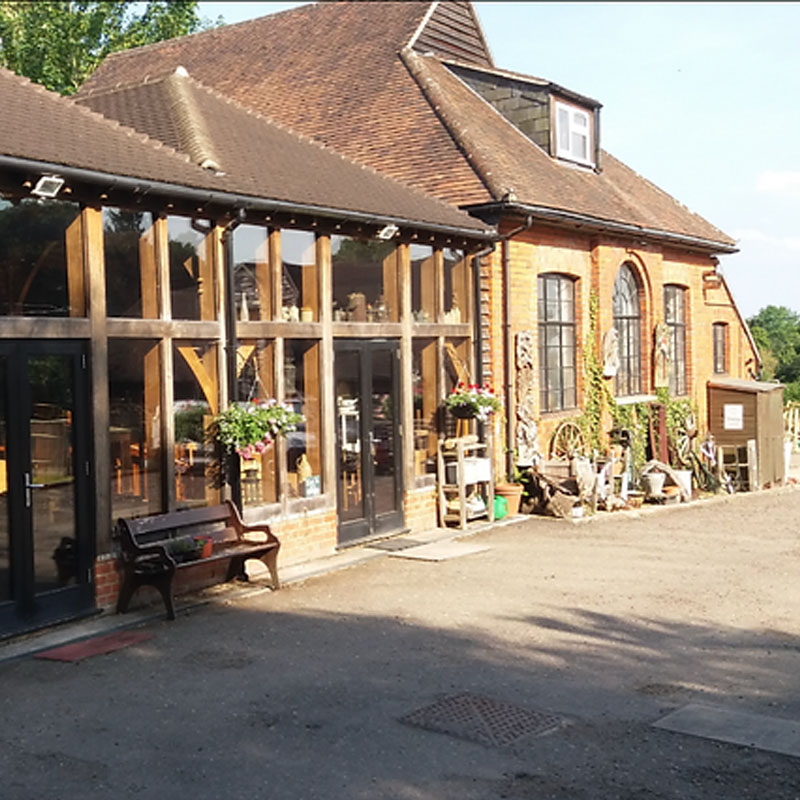 View of the timbered exterior of The Coachhouse in Henley.