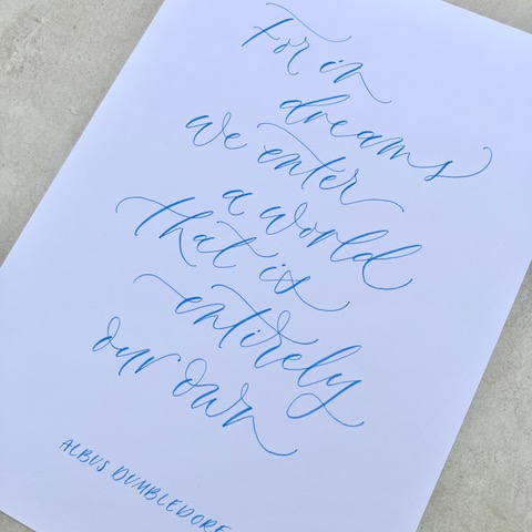 Calligraphy with Emma