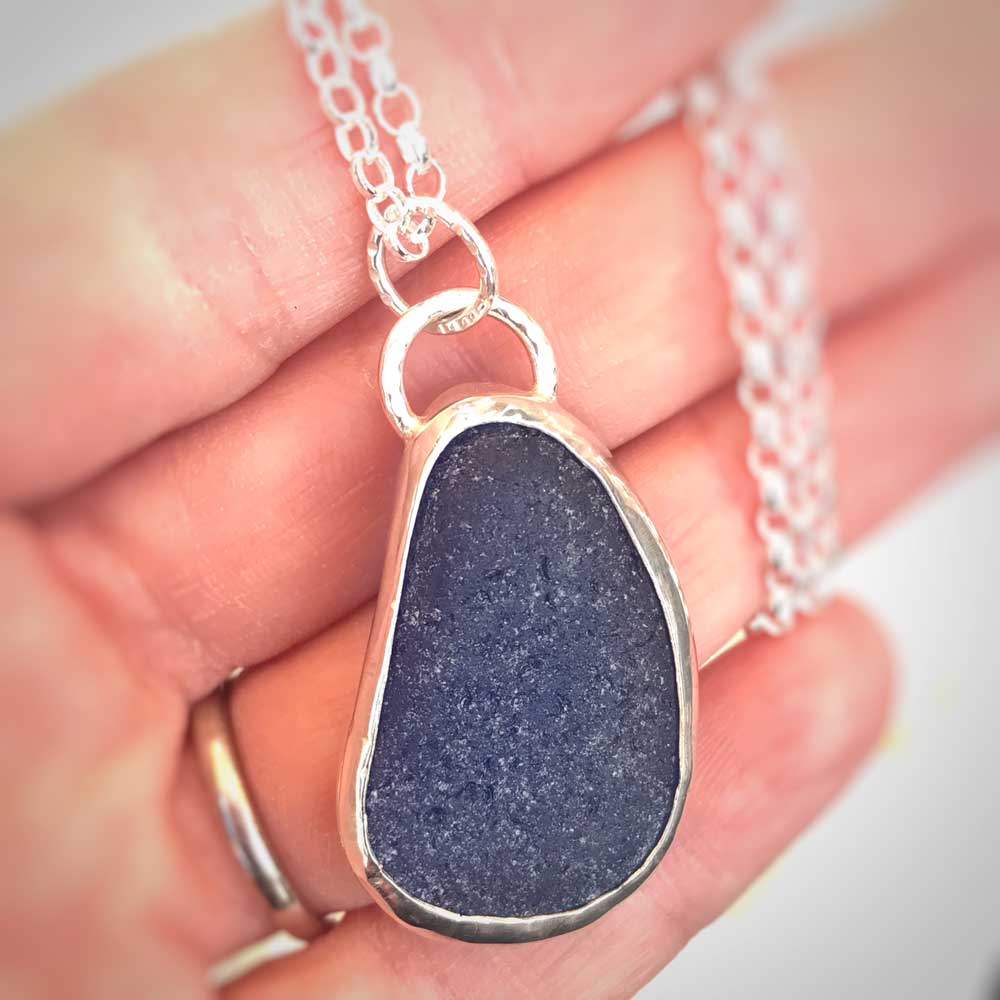 Sterling Sliver Seaglass Necklace with Jen